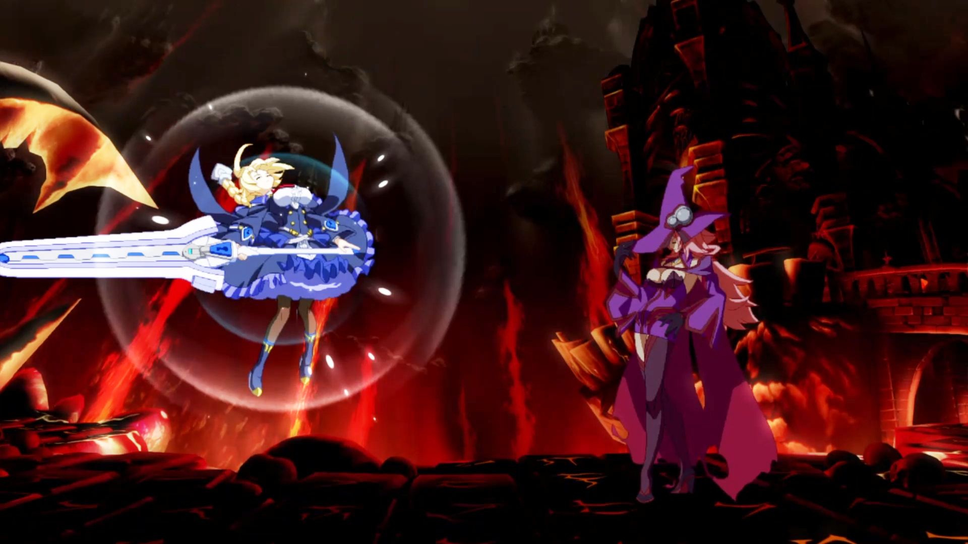 Третья ночь в Чистилище (Es vs Nine) [Blazblue Centralfiction, 2017, PS4 Pro]