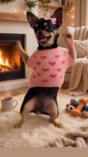 Собачка танцует