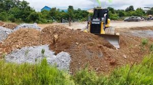 DH17C3 Bulldozer & 5T Dump Truck Building a New Landfill Together Mix Video