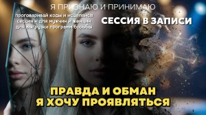 Проработка программ проявленности и популярности. Проработка обмана и разрешения быть в правде