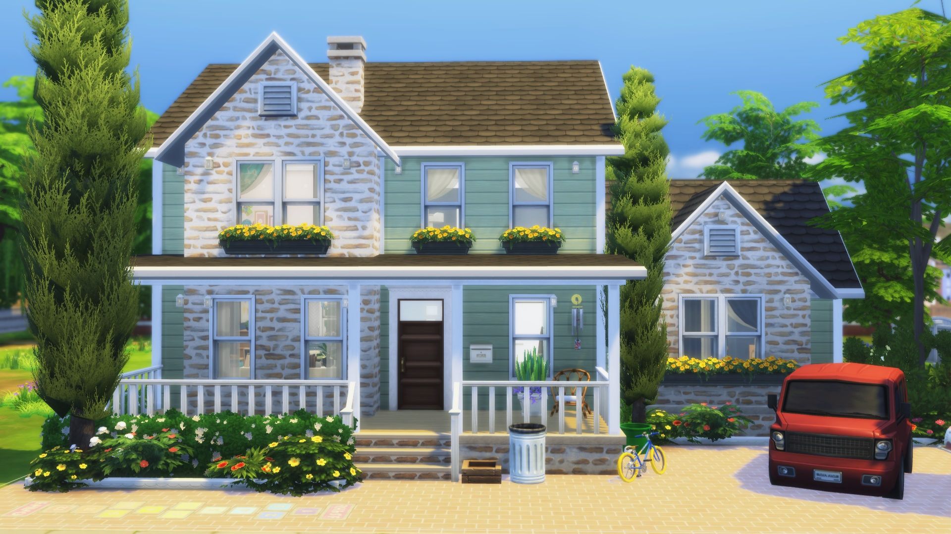 СЕМЕЙНЫЙ ДОМ 🌵 СТРОИТЕЛЬСТВО СИМС 4 /  House The Sims 4