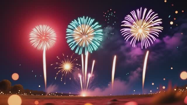 🎆 Огненное небо! Волшебные фейерверки в ночь праздника! ✨