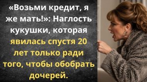 Мать-кукушка вернулась к дочерям ради кредита | Истории из жизни