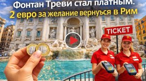 Фонтан Треви стал платным: 2 евро за желание вернуться в Рим
