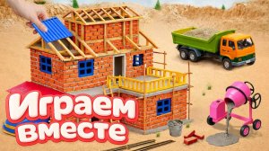 МУЛЬТИКИ ПРО ИГРУШЕЧНУЮ ФЕРМУ С СУПЕРГОЕРОЯМИ 🏠 СТРОИМ ВМЕСТЕ С ХАЛКОМ ДОМ 🏠 ВИДЕО ДЛЯ ДЕТЕЙ