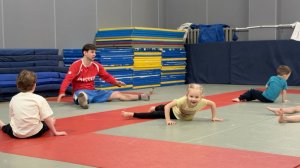 На тренировке по дзюдо