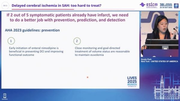 Delayed cerebral ischemia in SAH Park Soojin