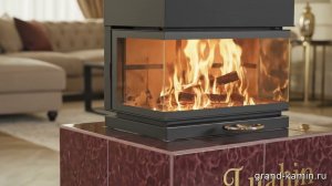 Эффективность и стиль: печь-камин ABX BAVARIA EXclusive бордо #камин #дом