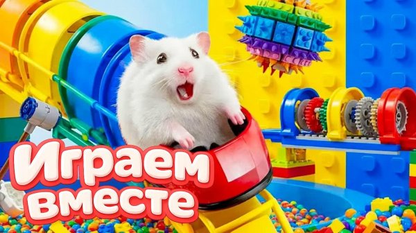 ЛАБИРИНТ С ЛОВУШКАМИ ДЛЯ УМНОГО ХОМЯКА 🐹 ВИДЕО ПРО ХОМЯКА ДЛЯ ДЕТЕЙ 🟡