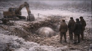 В Карелии при прокладке дороги в болоте был обнаружен странный аппарат