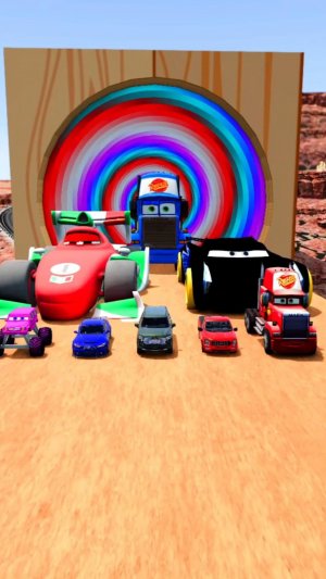 МУЛЬТЯШНЫЕ ЦВЕТНЫЕ ГРУЗОВИКИ ПРОТИВ ПОЕЗДА МУЛЬТИК