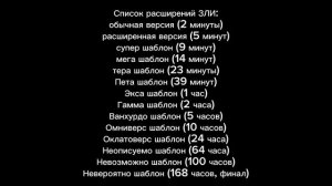 Список расширений ЗЛИ