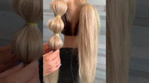 Фонарики из волос. Прическа для детей. Прическа из резинок. Стильная прическа