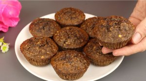 Полезный рецепт шоколадных кексов без муки и без сахара.