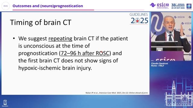 Outcomes and (neuro)prognostication Claudio Sandroni смотреть онлайн