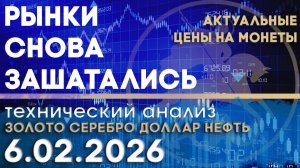 Рынки зашатались в ожидании нового шатдауна. Анализ рынка золота, серебра, нефти, доллара 06.02.2026