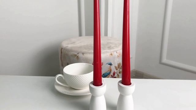 Свечи античные красные, 24.5 см, 2 шт., 001146-свеча