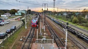 Красивый вид с моста железнодорожной станции Кубинка-1