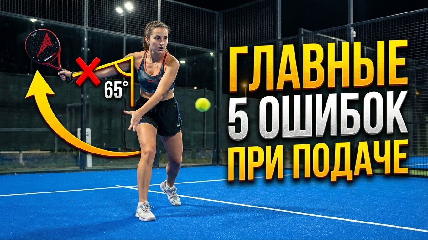 Падел для начинающих: ТОП 5 главных ошибок на подаче