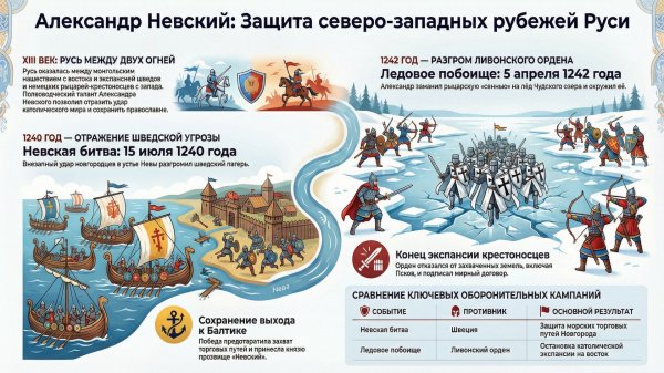 История России 6 класс Параграф 24 - 25 Отражение агрессии с запада краткий пересказ