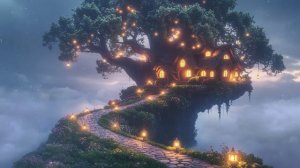 Дом под деревом - Нежная музыка для сна с звуками дождя, фоновая музыка