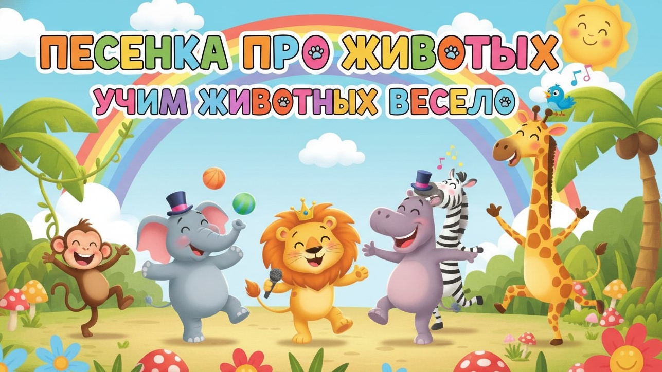 ПЕСЕНКА ДЛЯ ДЕТЕЙ ПРО ЖИВОТНЫХ УЧИМ ЖИВОТНЫХ ВЕСЕЛО РАЗВИВАЮЩАЯ ПЕСЕНКА ДЛЯ ДЕТЕЙ