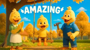 Трогательно! Утенок играет на качелях, и папин сладкий сюрприз 🐤🎠💕