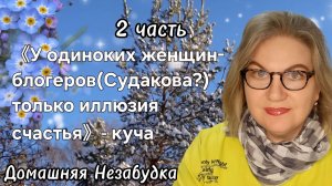 "У одиноких женщин-блогеров (Судакова?) только иллюзия счастья"- куча