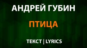 Андрей Губин - Птица (Текст Lyrics)
