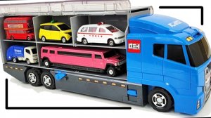 Мультики для детей про машинки. Автовоз с мини машинками внутри. Смотреть Мультики для малышей.