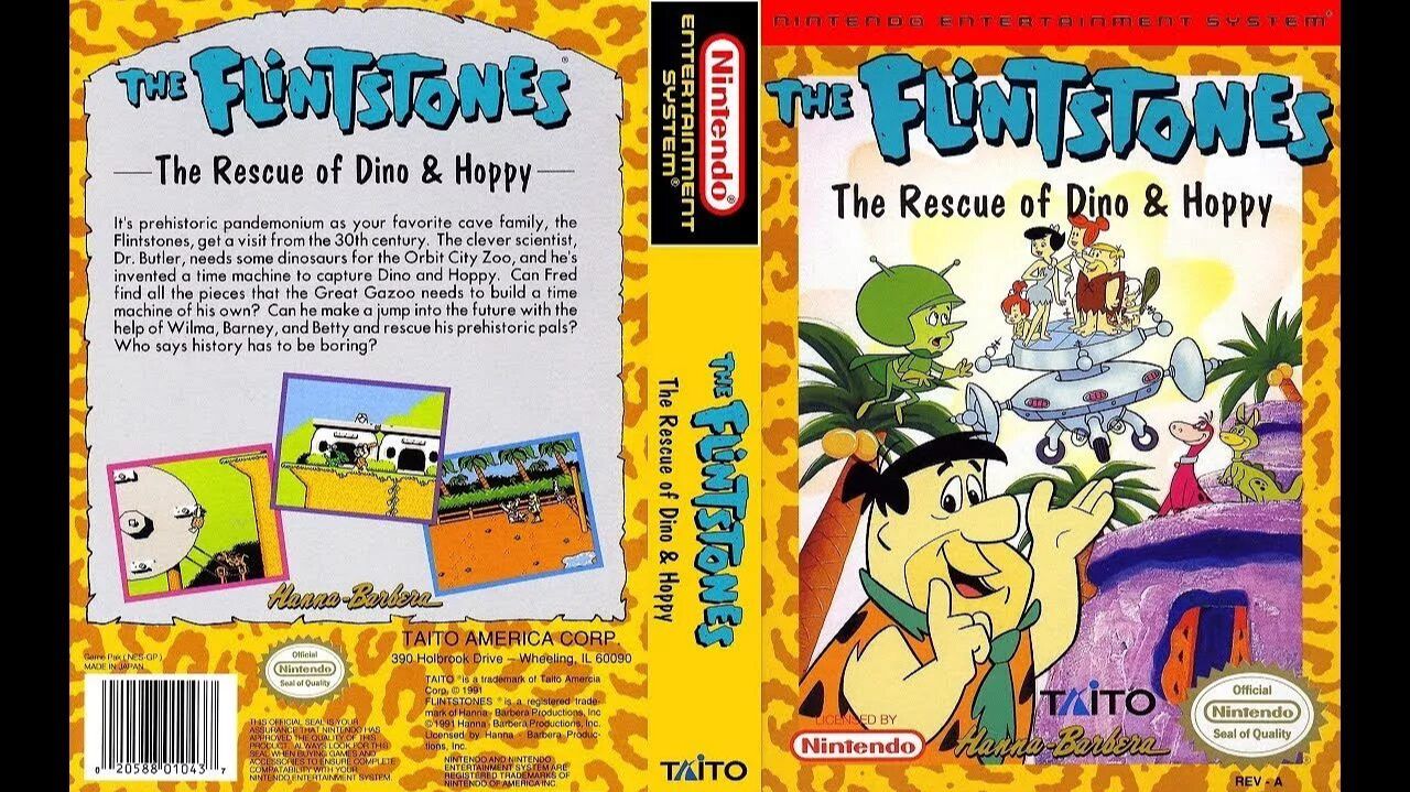 The Flintstones： The Rescue of Dino & Hoppy (NES) смотреть онлайн