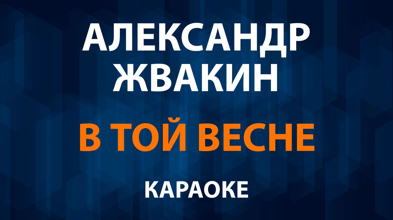 Александр Жвакин - В той весне (Караоке) Loc Dog