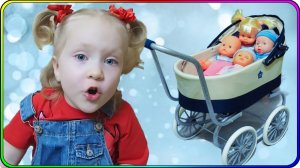 Играем в дочки-матери, куклы и доктора с Томой и мамой