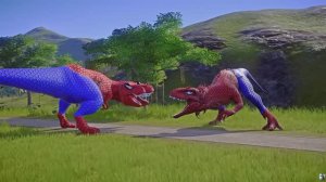 Тиранозавр рекс. Индоминус. Годзила. Спинозавр. Битва Динозавров.