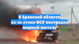 В Брянской области из-за атаки ВСУ пострадал мирный житель