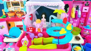 Мультики для девочек. Принцесса: кровать и кухонная раковина. Смотреть мультики для детей и малышей.