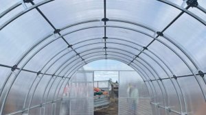 Теплица оцинкованная сверхпрочная  с двойными дугами  "Ферма" 40*20 и 20*20