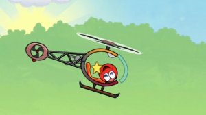 Красный шар летает на вертолёте.Красный шарик.Красный шар.Несностный красный шар.Новый красный шар