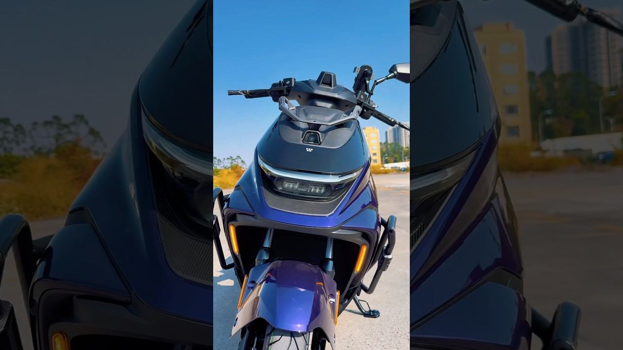 Красивый электроскутер Ninebot M5 200 Черно-фиолетовый #найнбот #м5200 #m5200 смотреть онлайн