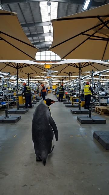 Как пингвин покорил завод уличных зонтов под Москвой? Забавный тур! 🐧☔ смотреть онлайн