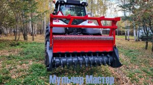 Работа лесного мульчера, услуги корчевания мульчером