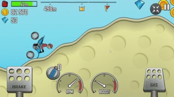 покатались на педбаике очень круто! (Hill Climb Racing)