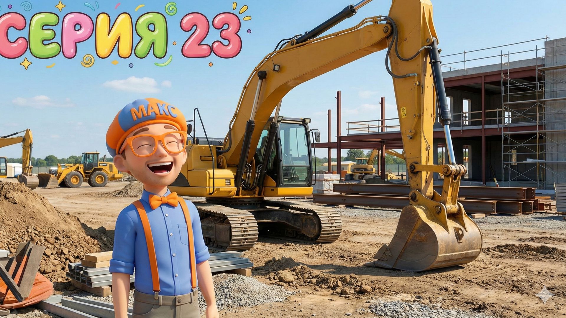 Знайка Макс и Экскаватор | Строительная техника для детей | Учимся и играем | Мир открытий смотреть онлайн