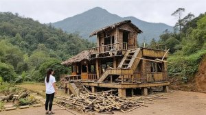 Молодая женщина превращает старый дом в красивый дом за 365 дней. Бушкрафт