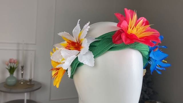 Ободок на резинке ВЕНОЧЕК-ЦВЕТОЧЕК, 2357-бока