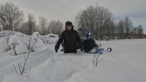 Снегоход Альбатрос по глубокому снегу!