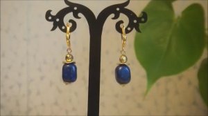 Серьги с лазуритом. Украшения из натуральных камней