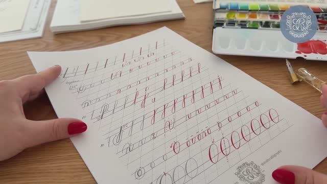 Бесплатный урок по каллиграфии острым пером: базовые элементы Копперплейта (Английского курсива) смотреть онлайн