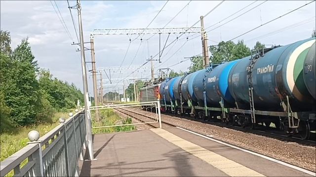 Новинки Тепловоз и Сдвоенные Ласточки движения поезда на Волховстроская направление Октябрьская Жд