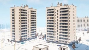 Панельный дом в майнкрафте 12 этажей.